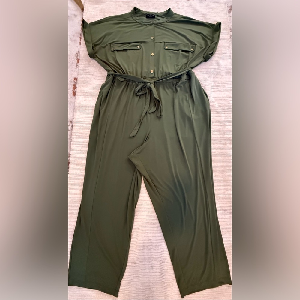 Lane Bryant Olive Green Jumpsuit